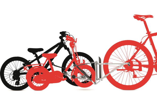 FollowMe Eltern-Kinder Tandemkupplung Inkl.... Montage-Set für Schnellspanner