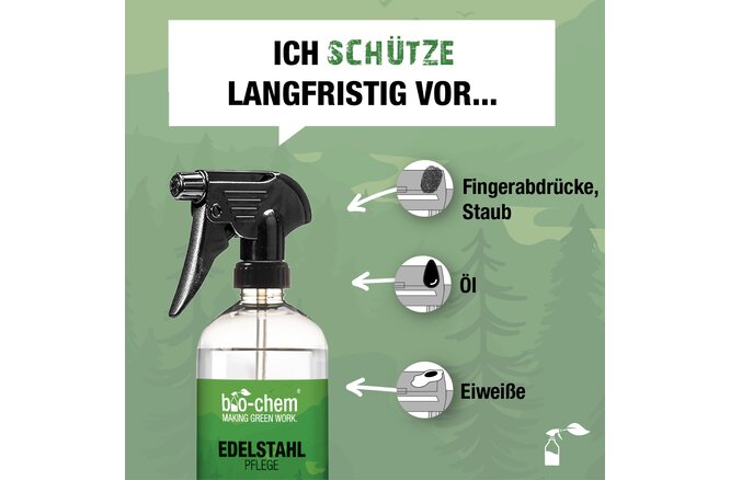 Bio-Chem Edelstahl Pflege 750 ml mit Sprühkopf