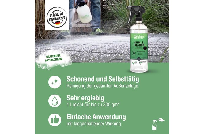 Bio-Chem Stein- und Fassadenreiniger 750 ml mit... Sprühkopf