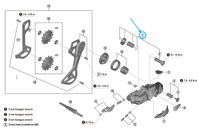 Shimano RD-M9250 Befestigungsschraubeneinheit