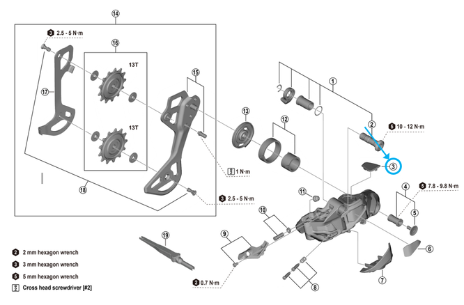 Shimano RD-M9250 Aussenlaschenkappe