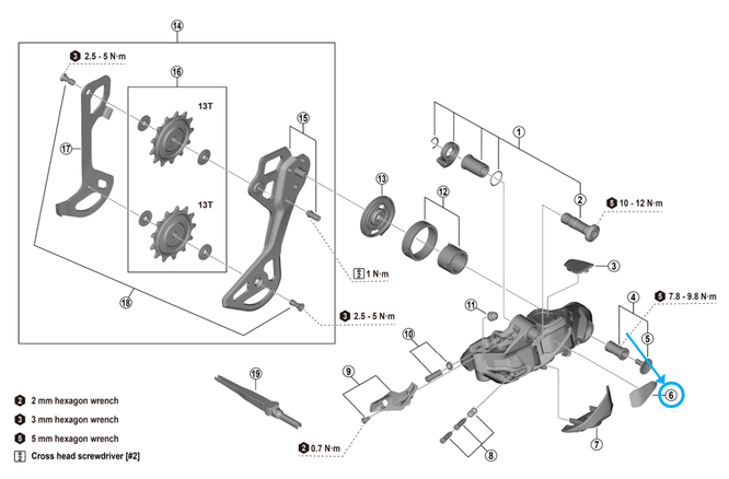 Shimano Typenschild RD-M9250