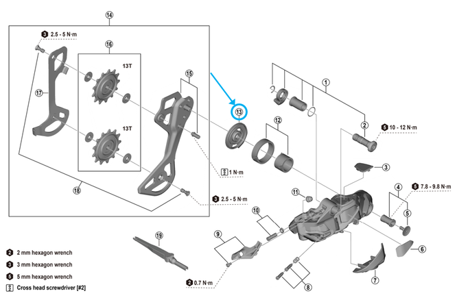 Shimano RD-M9250 Plattenstossfänger