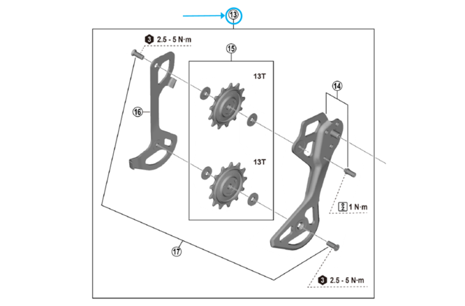 Shimano Leitblecheinheit RD-M8250-GS
