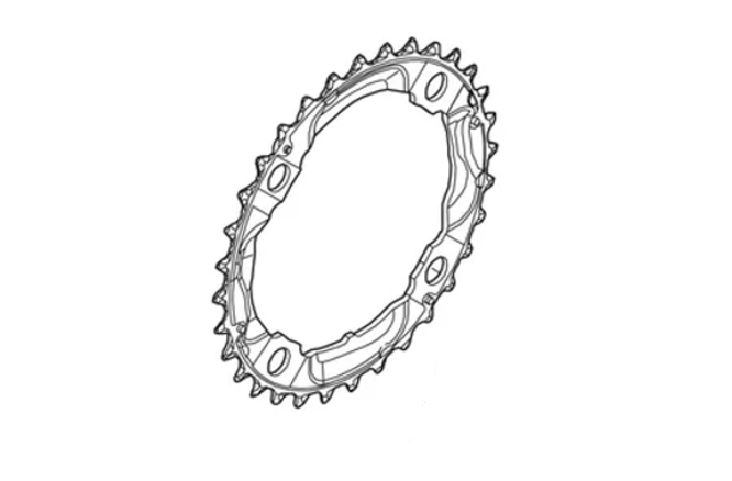 Shimano Kettenblatt DEORE FC-M532 36 Zähne silber