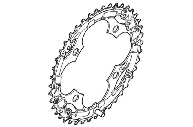 Shimano Kettenblatt ACERA FC-M361 42 Zähne für Hosenschutz... schwarz