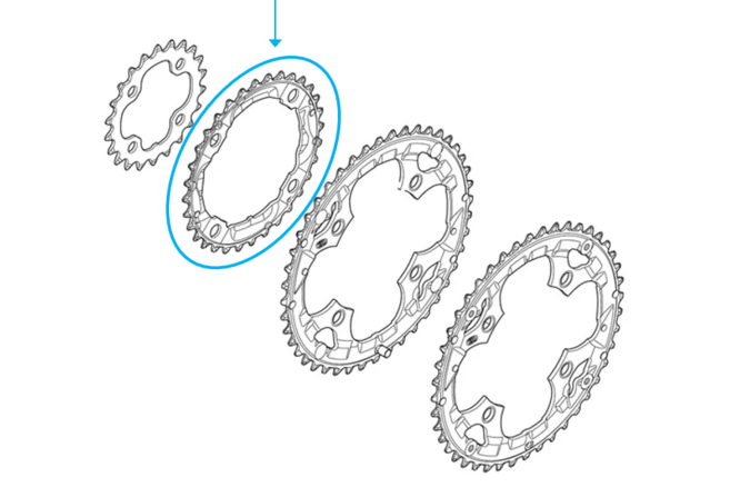 Shimano Kettenblatt DEORE FC-M590 32 Zähne schwarz
