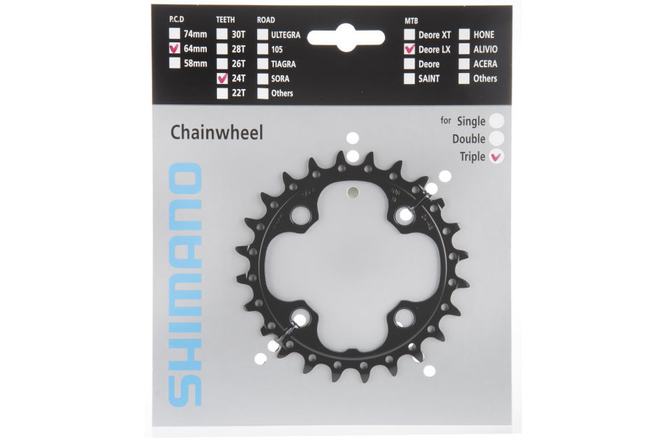 Shimano Kettenblatt SLX FC-M660 24 Zähne AE schwarz