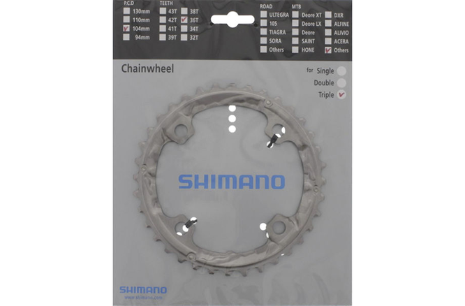 Shimano Kettenblatt DEORE LX FC-T551 36 Zähne AL