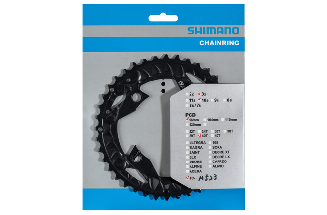 Shimano Kettenblatt FC-M523 40 Zähne AN schwarz