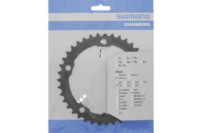 Shimano Kettenblatt SORA FC-3503 39 Zähne D schwarz