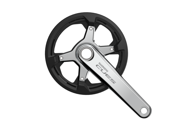Shimano Kettenradgarnitur CUES FC-U6030 175mm 40 Zähne... Hosenschutz silber