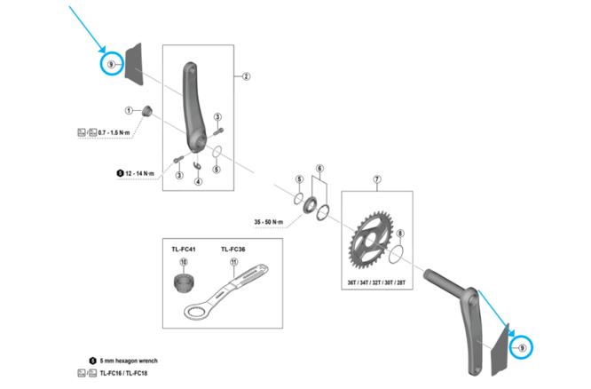 Shimano Schutzaufkleber FC-M8200 2 Stück