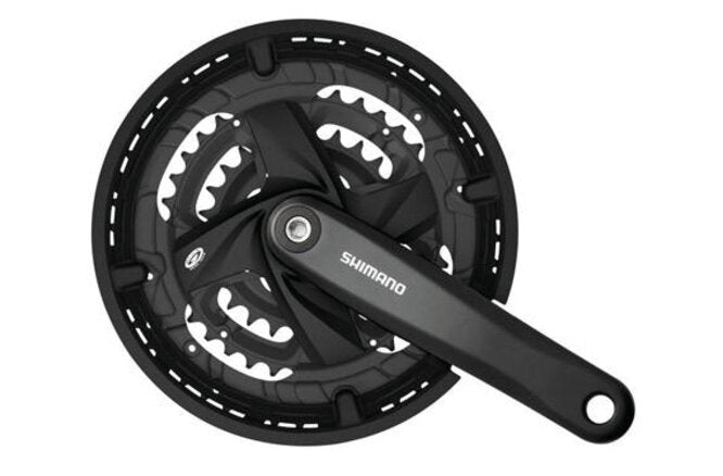 Shimano Kettenradgarnitur FC-M371 170 mm 48X36X26 Hosenschutz... schwarz