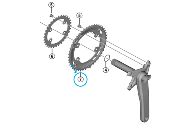 Shimano Kettenblatt CUES FC-U6010-2 46 Zähne
