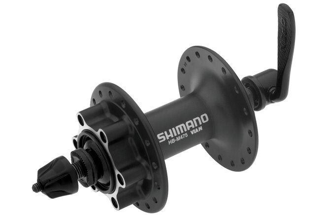 Shimano Vorderradnabe DEORE HB-M475 100 mm 36-Loch QR 6-Loch... silber