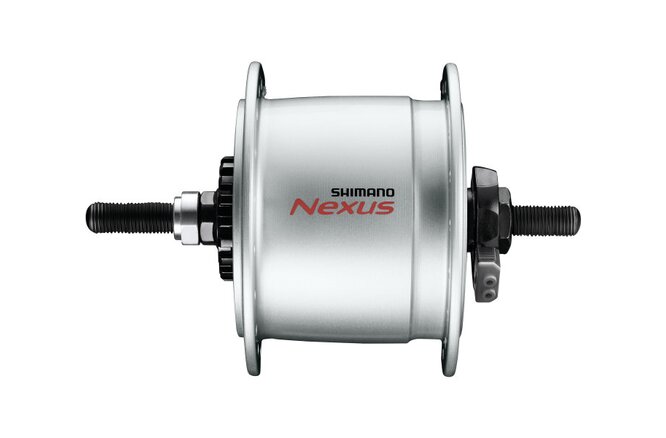 Shimano Nabendynamo DH-C6000 100 mm Rollenbremsen 36-Loch... 6V/3.0W Mutterverschluss silber