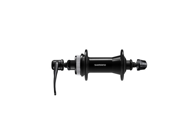 Shimano Vorderradnabe HB-QC400 100 mm 32-Loch QR Center-Lock... schwarz