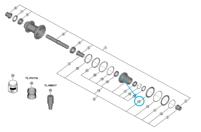 Shimano FH-M9210-B Dichtring