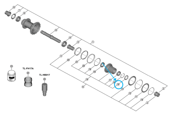 Shimano Gummidichtung FH-M9210-B