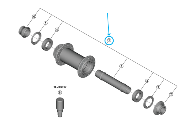 Shimano Achse komplett HB-M9210-B