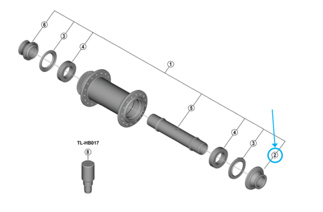 Shimano HB-M9210 Endkappe rechts