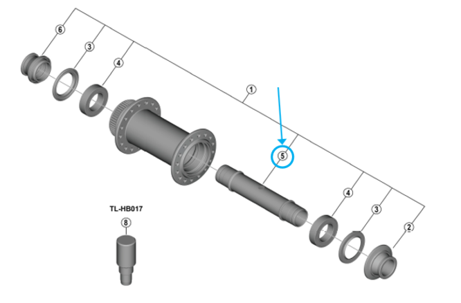 Shimano Achse HB-M9210-B
