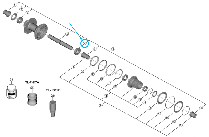 Shimano Industrielager HB-M8210-B 17x30x7mm
