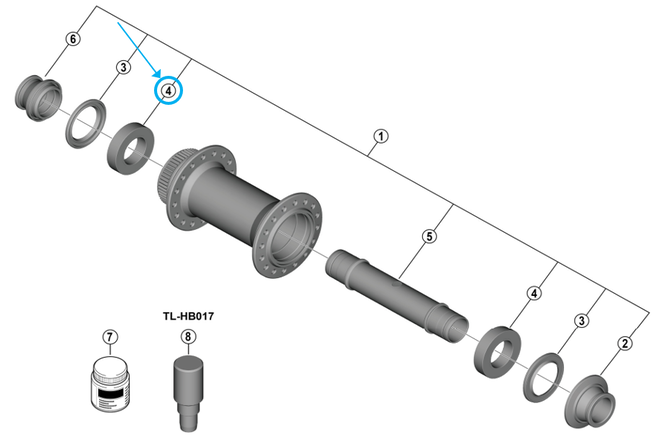 Shimano Industrielager HB-M9210-B 17x30x7mm