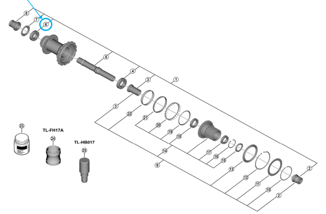 Shimano Industrielager FH-M9210-B 15x28x7mm