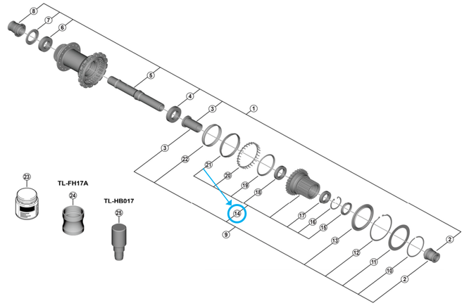 Shimano Freilaufkörper FH-M9210-B