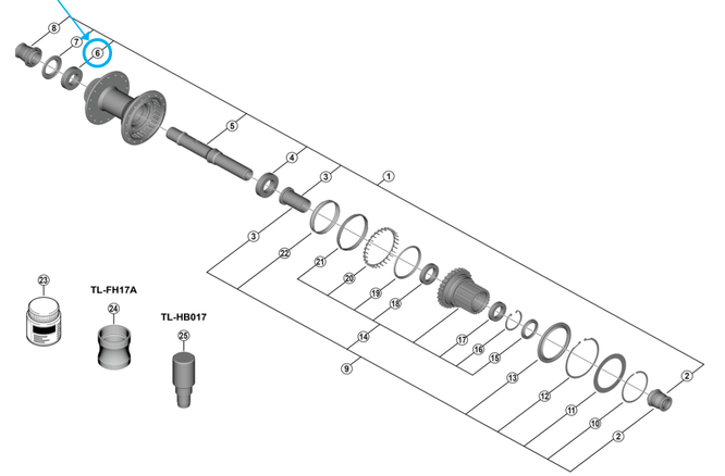 Shimano Industrielager FH-M8210-B 15x28x7mm