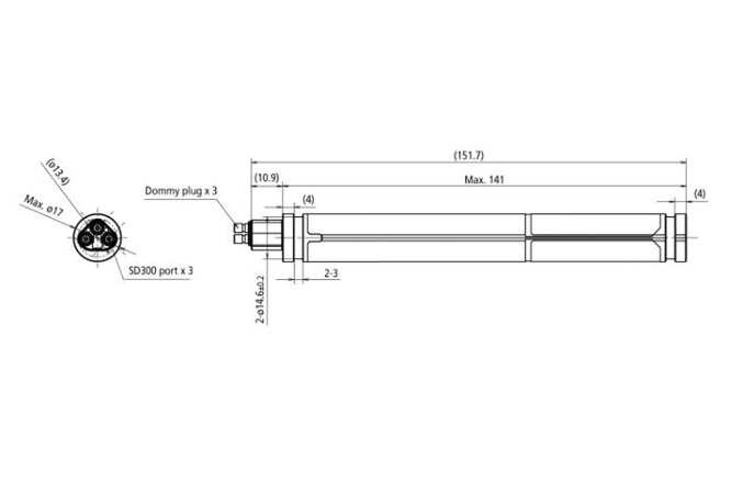 Shimano Akku BT-DN300 Di2 Integriert 3.7 Wh / 7.4 V / 0.5 Ah... grau