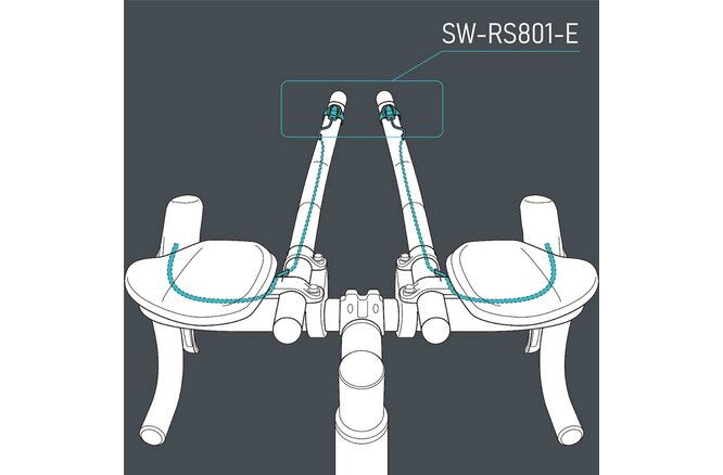 Shimano Schalter DURA-ACE SW-RS801 Di2 Paar E-Typ inkl. Kabel... 740 mm