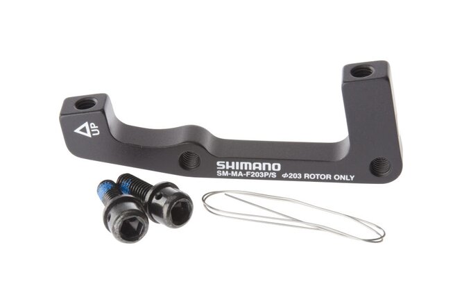 Shimano Adapter SM-MA Postmount> Standard 203 mm mit... Schrauben/Stop-Ring
