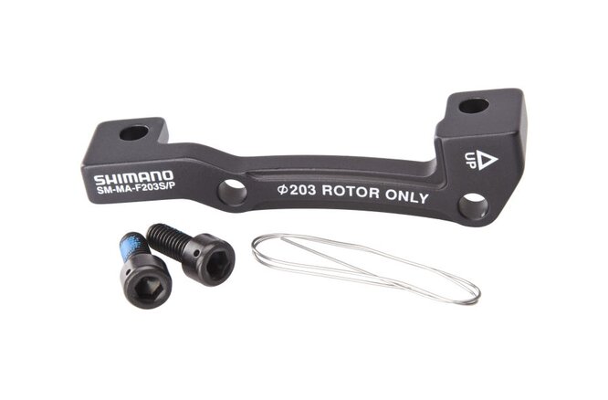 Shimano Adapter SM-MA Standard>Postmount 203 mm mit... Schrauben/Draht Box