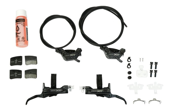 Shimano Scheibenbremsen-Set XT BR-M8220 mit BL-M8200 Upgrade... Kit vorne & hinten Box