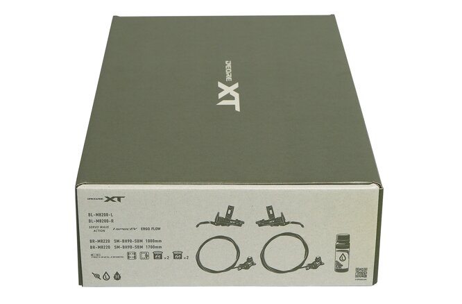 Shimano Scheibenbremsen-Set XT BR-M8220 mit BL-M8200 Upgrade... Kit vorne & hinten Box