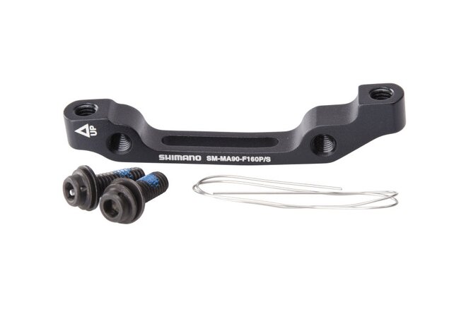 Shimano Adapter vorne SM-MA90 Postmount> Standard 160 mm mit... Schrauben/Draht Box