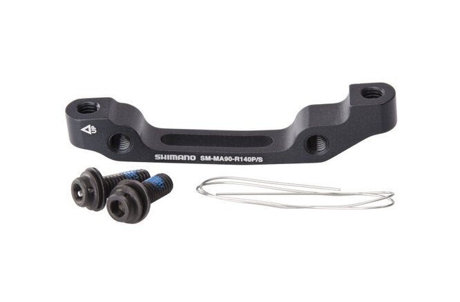 Shimano Adapter hinten SM-MA90 Postmount> Standard 140 mm mit... Schrauben/Draht Box