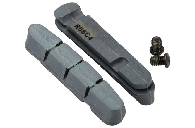 Shimano Bremsgummi R55C4 für Carbonfelgen mit... Befestigungsschraube Paar
