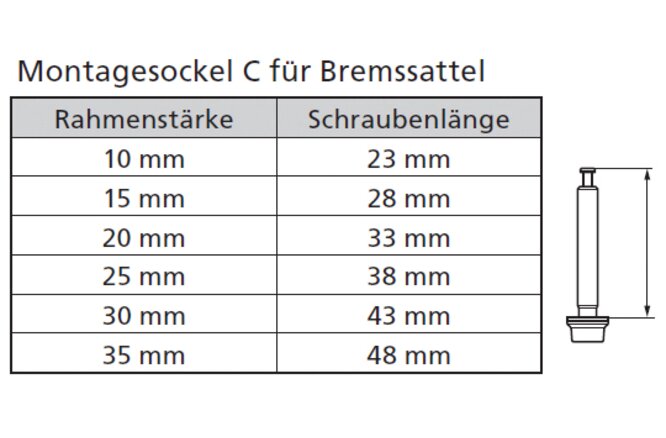 Shimano BRM FM Befestigungsschraube C 15 mm... Rahmen (28mm)