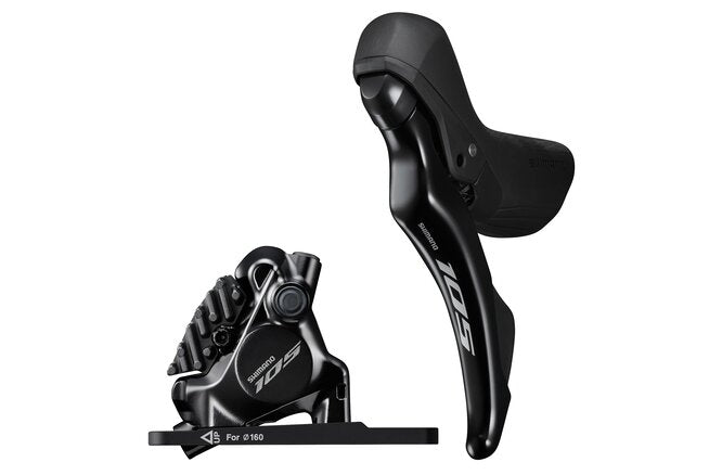 Shimano Scheibenbremsen-Set 105 BR-R7170 mit ST-R7120 vorne... schwarz