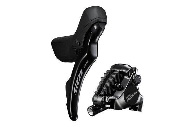 Shimano Scheibenbremsen-Set 105 BR-R7170 mit ST-R7120 hinten... schwarz