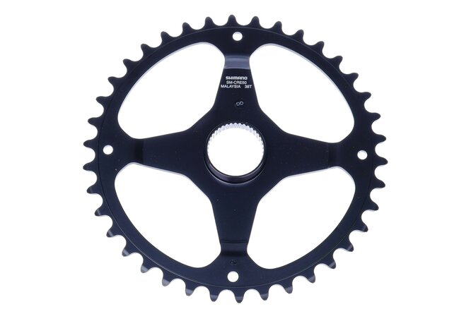 Shimano Kettenblatt STEPS SM-CRE50 38 Zähne 46.5 mm... Kettenlinie mit doppeltem Hosenschutz