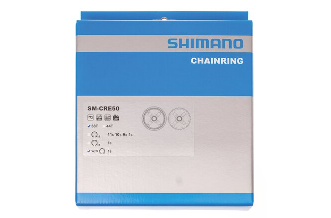 Shimano Kettenblatt STEPS SM-CRE50 44 Zähne 46.5 mm... Kettenlinie mit Hosenschutz