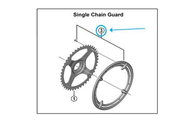 Shimano Hosenschutz CR-ET600 44 Zähne einfach inkl. Schrauben