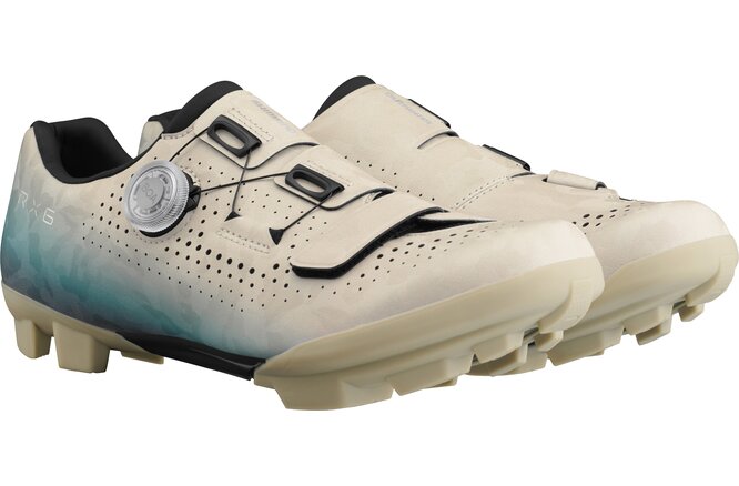 Shimano Men Gravel SH-RX6 Schuh SPD beige blue