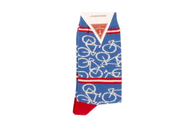 Le Patron Bicycle Socks riviera blue