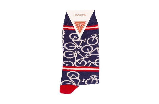 Le Patron Bicycle Socks indigo blue